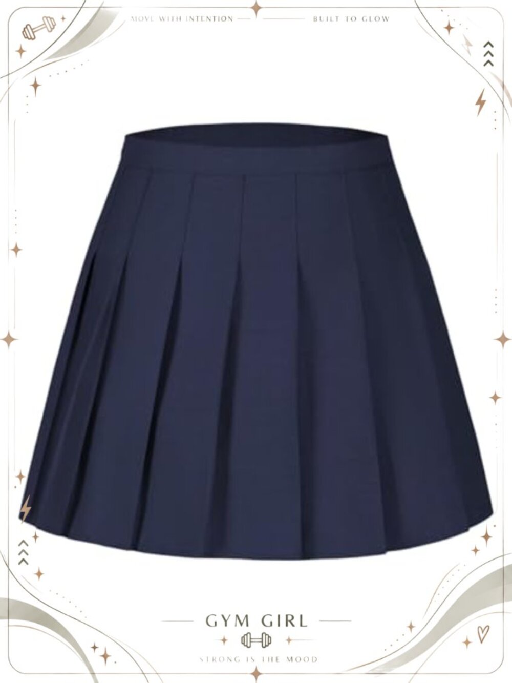 Girls Pleated Skort With Hidden Shorts High Waisted Skirt